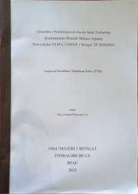 Image of Efektifitas Pembelajaran Jarak Jauh Terhadap Kemampuan Menulis Bahasa Jepang Siswa Kelas XI IPA 1 SMAN 1 Rengat TP 2020/2021